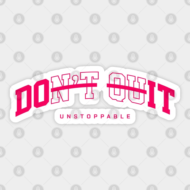 unstoppable series - pink red print Sticker by MplusC